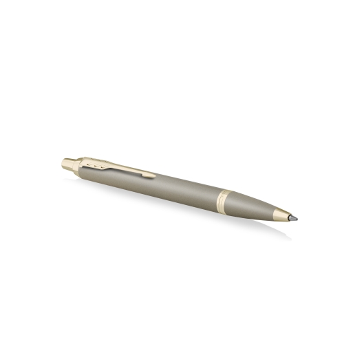Parker IM Sandstone Champagne PVD Trim ручка шариковая синяя, 1,0мм, подарочная упаковка