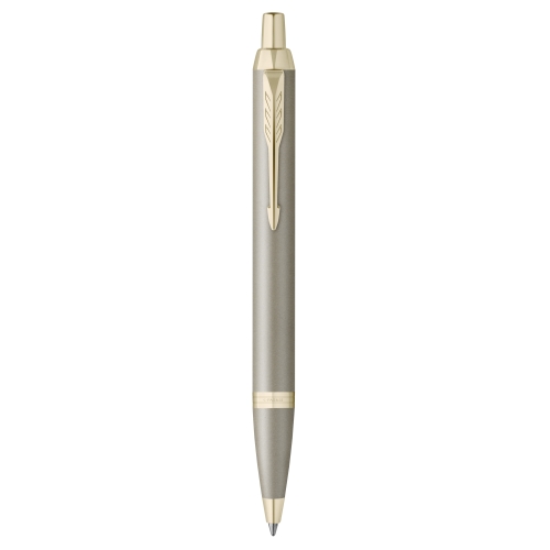 Parker IM Sandstone Champagne PVD Trim ручка шариковая синяя, 1,0мм, подарочная упаковка