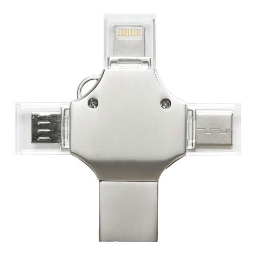 Флешка XENON 4в1 Серебристая 4444.06.64ГБ3.0