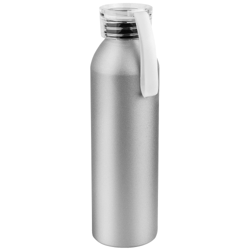 Бутылка для воды VIKING SILVER 650мл. Серебристая с белой крышкой 6141.07