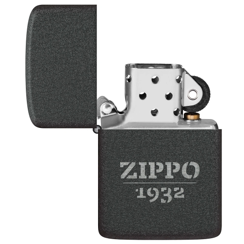 Зажигалка ZIPPO 1941 Replica, с покрытием Black Crackle, черный, матовая, 38x13x57 мм, шт