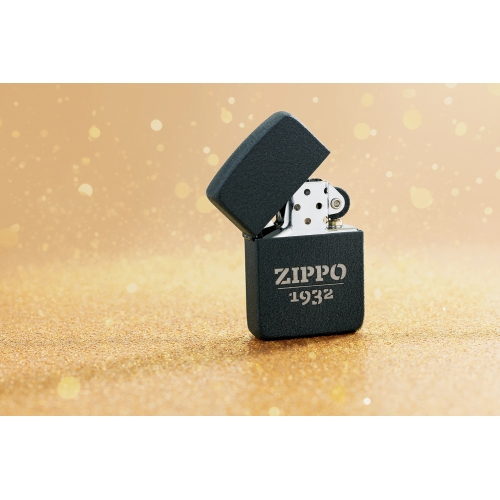 Зажигалка ZIPPO 1941 Replica, с покрытием Black Crackle, черный, матовая, 38x13x57 мм, шт