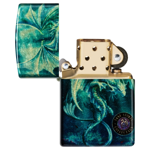 Зажигалка Zippo Anne Stokes с покрытием 540 Tumbled Brass, латунь/сталь, разноцветная, 38x13x57 мм