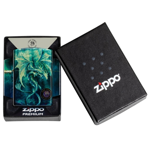 Зажигалка Zippo Anne Stokes с покрытием 540 Tumbled Brass, латунь/сталь, разноцветная, 38x13x57 мм