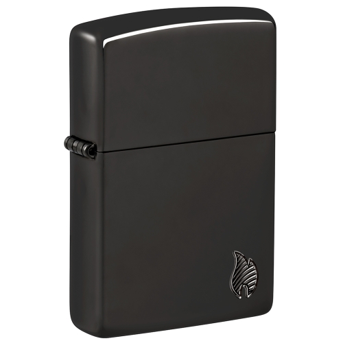 Зажигалка ZIPPO Armor Flame c покрытием High Polish Black, латунь/сталь, черная, 38x13x57 мм, шт