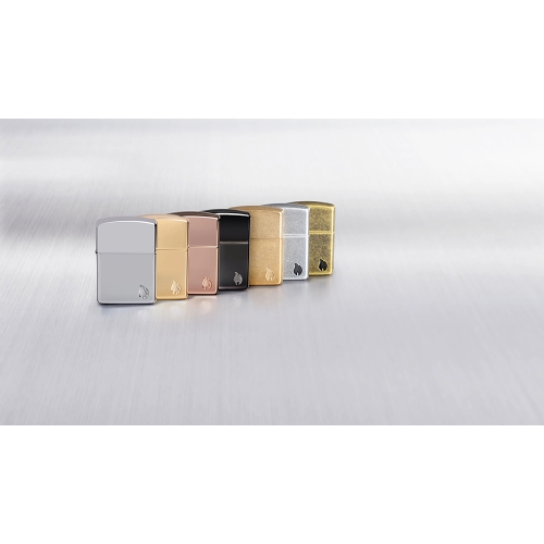 Зажигалка ZIPPO Armor Пламя c античным серебристым покрытием | Flame Antique Silver, латунь/сталь, с