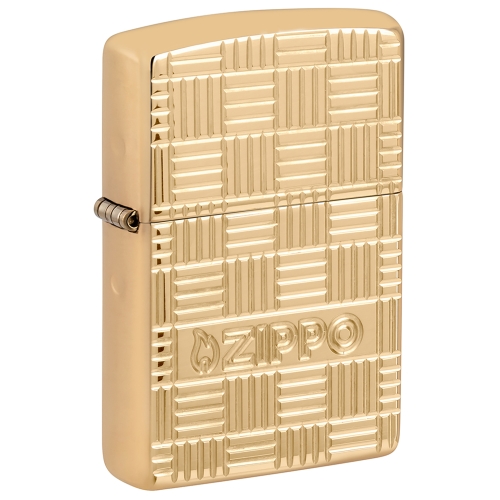 Зажигалка ZIPPO Armor с покрытием Глянцевая латунь | High Polish Brass, латунь/сталь, золотистая, 38