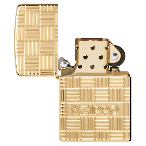Зажигалка ZIPPO Armor с покрытием Глянцевая латунь | High Polish Brass, латунь/сталь, золотистая, 38