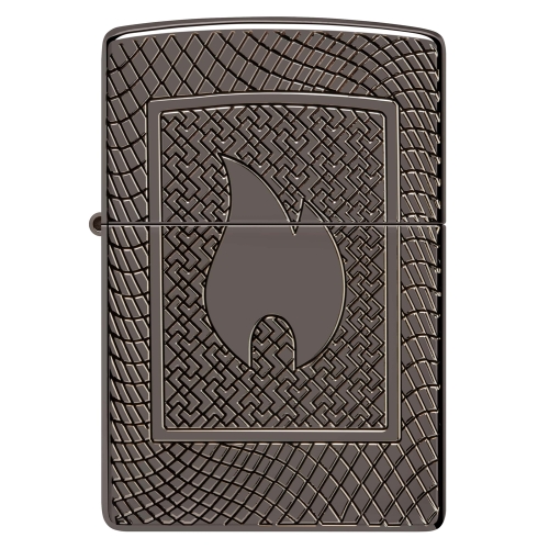 Зажигалка Zippo Armor® с покрытием Black Ice®, латунь/сталь, чёрная, 29x10x60 мм