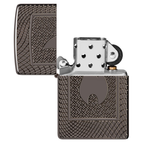 Зажигалка Zippo Armor® с покрытием Black Ice®, латунь/сталь, чёрная, 29x10x60 мм