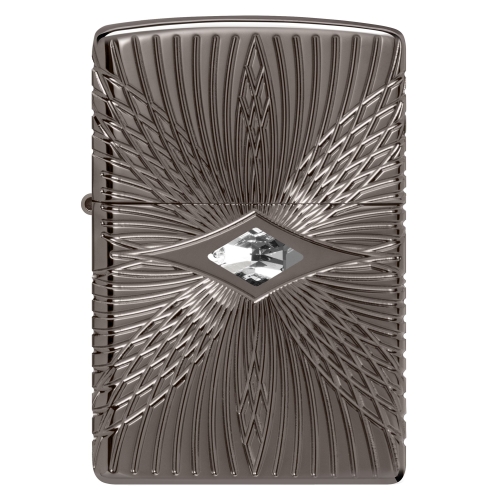Зажигалка Zippo Armor® с покрытием Black Ice®, латунь/сталь, чёрная, 38x13x57 мм