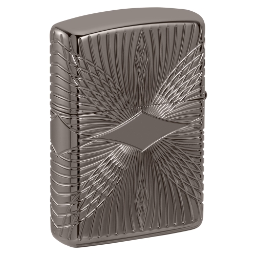 Зажигалка Zippo Armor® с покрытием Black Ice®, латунь/сталь, чёрная, 38x13x57 мм