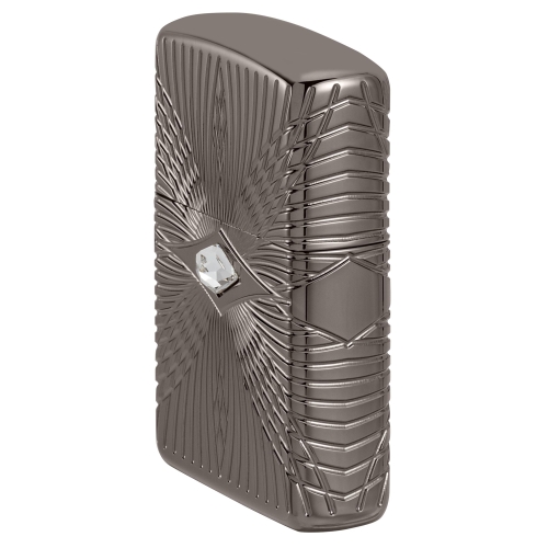 Зажигалка Zippo Armor® с покрытием Black Ice®, латунь/сталь, чёрная, 38x13x57 мм
