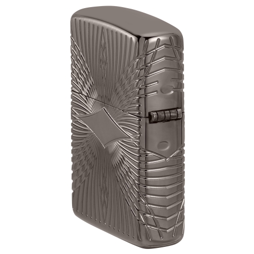 Зажигалка Zippo Armor® с покрытием Black Ice®, латунь/сталь, чёрная, 38x13x57 мм