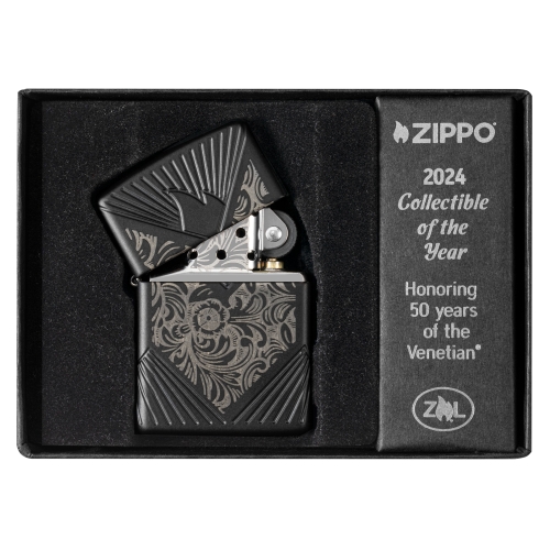 Зажигалка Zippo Armor® с покрытием Black Matte, латунь/сталь, чёрная, матовая, 38x13x57 мм