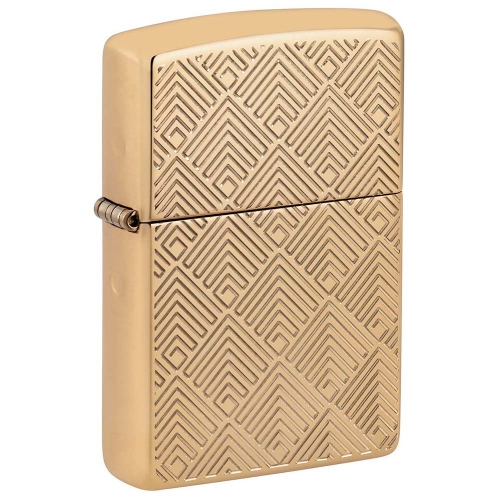 Зажигалка Zippo Armor® с покрытием High Polish Brass, латунь/сталь, золотистая, 38x13x57 мм