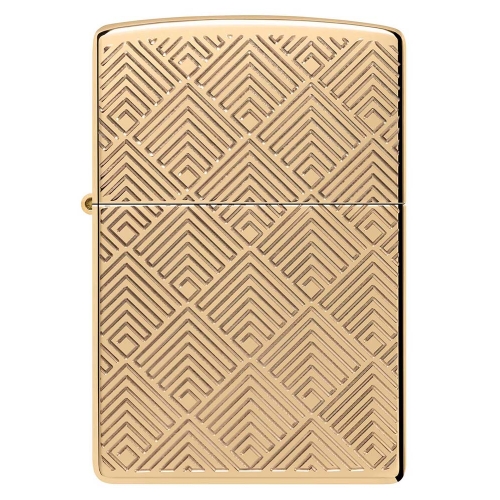 Зажигалка Zippo Armor® с покрытием High Polish Brass, латунь/сталь, золотистая, 38x13x57 мм