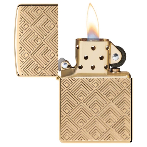 Зажигалка Zippo Armor® с покрытием High Polish Brass, латунь/сталь, золотистая, 38x13x57 мм