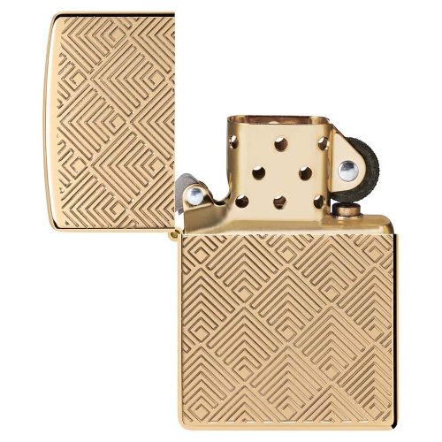 Зажигалка Zippo Armor® с покрытием High Polish Brass, латунь/сталь, золотистая, 38x13x57 мм