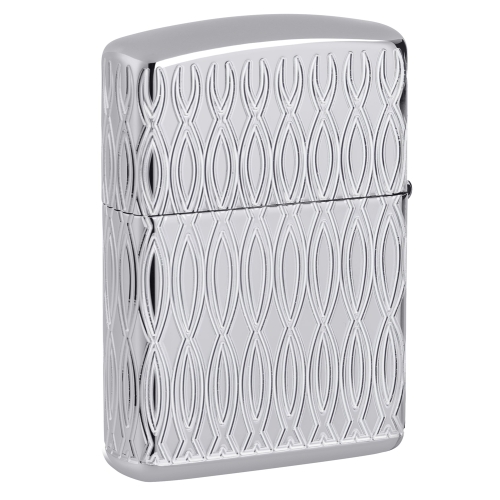 Зажигалка Zippo Armor® с покрытием High Polish Chrome, латунь/сталь, серебристая, 38x13x57 мм