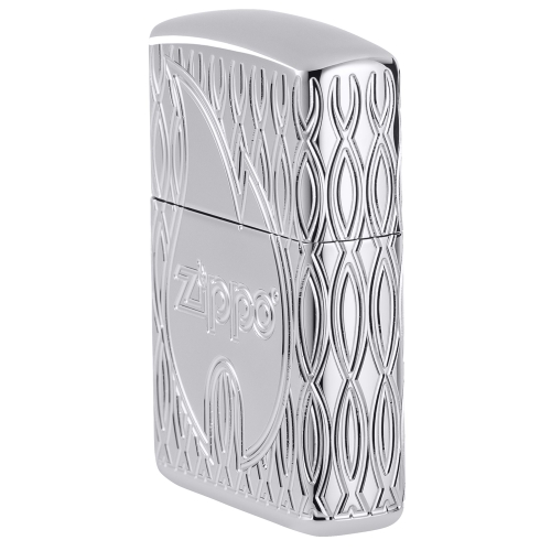 Зажигалка Zippo Armor® с покрытием High Polish Chrome, латунь/сталь, серебристая, 38x13x57 мм