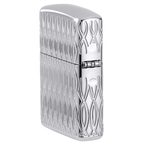 Зажигалка Zippo Armor® с покрытием High Polish Chrome, латунь/сталь, серебристая, 38x13x57 мм