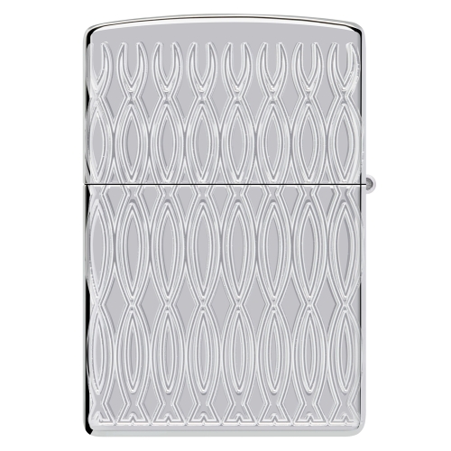 Зажигалка Zippo Armor® с покрытием High Polish Chrome, латунь/сталь, серебристая, 38x13x57 мм