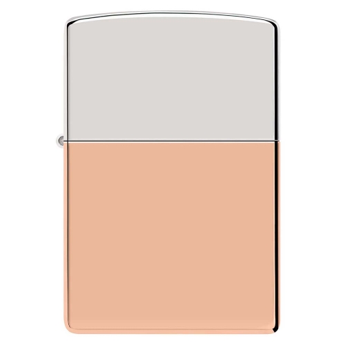 Зажигалка Zippo Bimetal с двойным металлическим покрытием, медь/латунь/сталь, медная, 38x13x57 мм