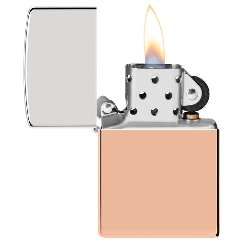 Зажигалка Zippo Bimetal с двойным металлическим покрытием, медь/латунь/сталь, медная, 38x13x57 мм