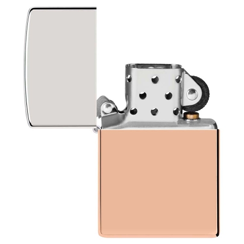 Зажигалка Zippo Bimetal с двойным металлическим покрытием, медь/латунь/сталь, медная, 38x13x57 мм