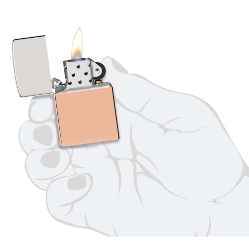 Зажигалка Zippo Bimetal с двойным металлическим покрытием, медь/латунь/сталь, медная, 38x13x57 мм