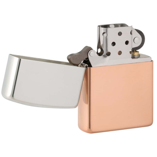 Зажигалка Zippo Bimetal с двойным металлическим покрытием, медь/латунь/сталь, медная, 38x13x57 мм