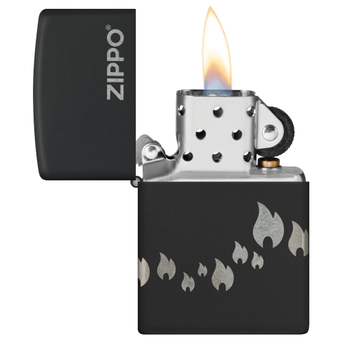Зажигалка Zippo Classic с покрытием Black Matte, латунь/сталь, черная, матовая, 38x13x57 мм