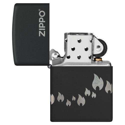 Зажигалка Zippo Classic с покрытием Black Matte, латунь/сталь, черная, матовая, 38x13x57 мм