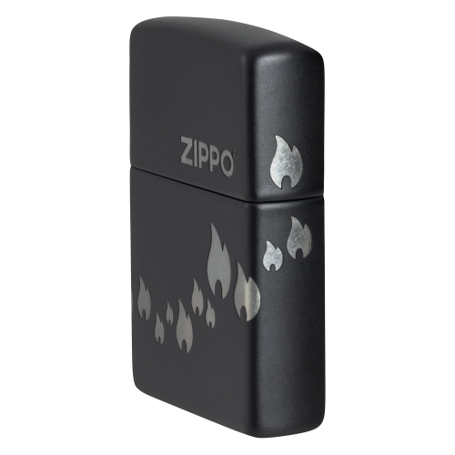 Зажигалка Zippo Classic с покрытием Black Matte, латунь/сталь, черная, матовая, 38x13x57 мм