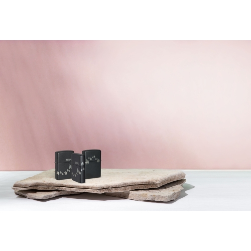 Зажигалка Zippo Classic с покрытием Black Matte, латунь/сталь, черная, матовая, 38x13x57 мм
