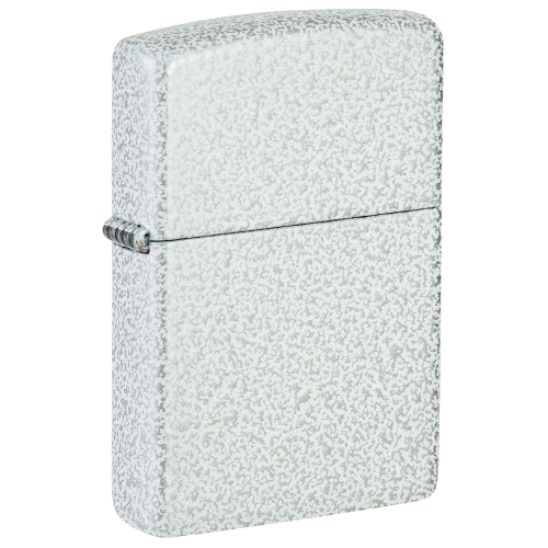 Зажигалка Zippo Classic с покрытием Glacier, латунь/сталь, белая, матовая, 38x13x57 мм
