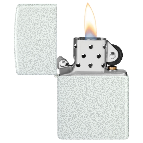 Зажигалка Zippo Classic с покрытием Glacier, латунь/сталь, белая, матовая, 38x13x57 мм