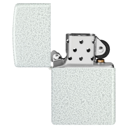 Зажигалка Zippo Classic с покрытием Glacier, латунь/сталь, белая, матовая, 38x13x57 мм