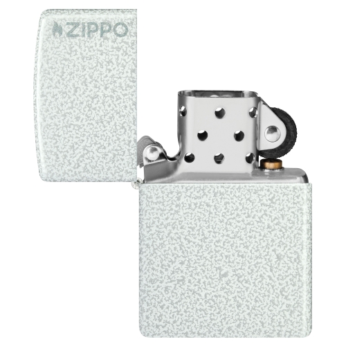 Зажигалка Zippo Classic с покрытием Glacier, латунь/сталь, белая, матовая, 38x13x57 мм