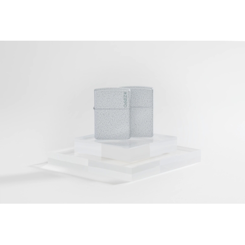 Зажигалка Zippo Classic с покрытием Glacier, латунь/сталь, белая, матовая, 38x13x57 мм