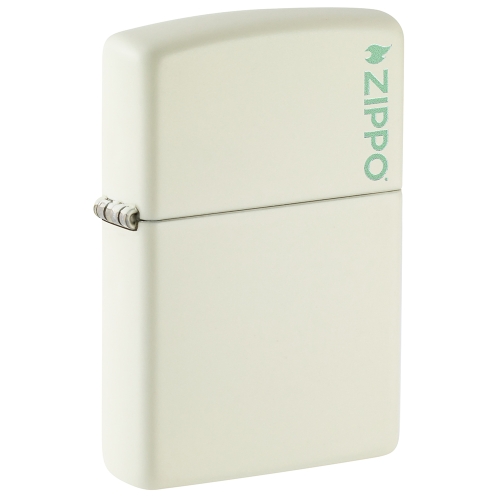 Зажигалка Zippo Classic с покрытием Glow In The Dark, латунь/сталь, белая, матовая, 38x13x57 мм