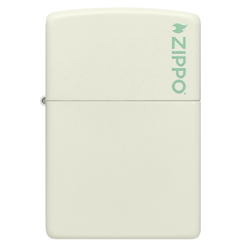 Зажигалка Zippo Classic с покрытием Glow In The Dark, латунь/сталь, белая, матовая, 38x13x57 мм