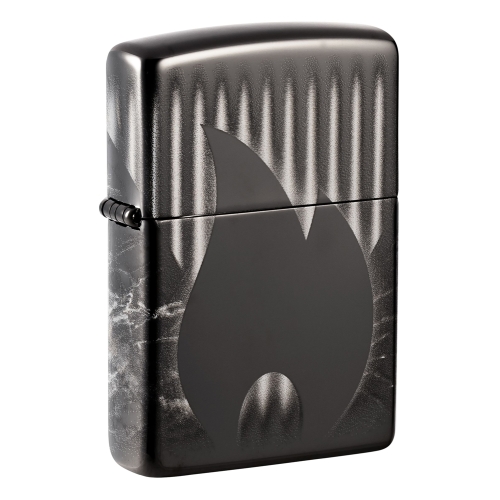 Зажигалка Zippo Classic с покрытием High Polish Black, латунь/сталь, черная, глянцевая, 38x13x57 мм