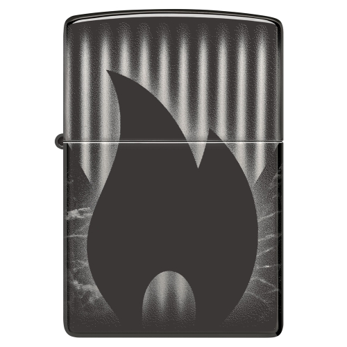 Зажигалка Zippo Classic с покрытием High Polish Black, латунь/сталь, черная, глянцевая, 38x13x57 мм