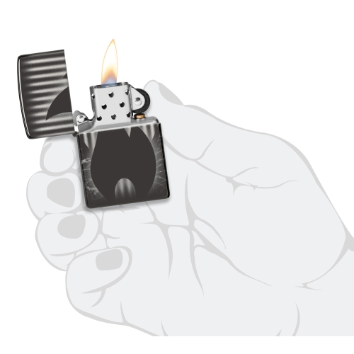 Зажигалка Zippo Classic с покрытием High Polish Black, латунь/сталь, черная, глянцевая, 38x13x57 мм