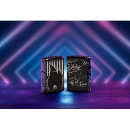 Зажигалка Zippo Classic с покрытием High Polish Black, латунь/сталь, черная, глянцевая, 38x13x57 мм