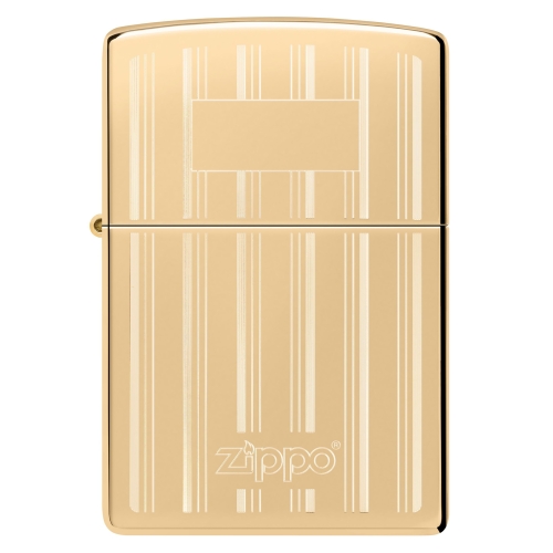 Зажигалка Zippo Classic с покрытием High Polish Brass, латунь/сталь, золотистая, 38x13x57 мм