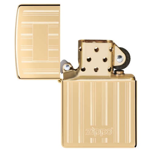 Зажигалка Zippo Classic с покрытием High Polish Brass, латунь/сталь, золотистая, 38x13x57 мм
