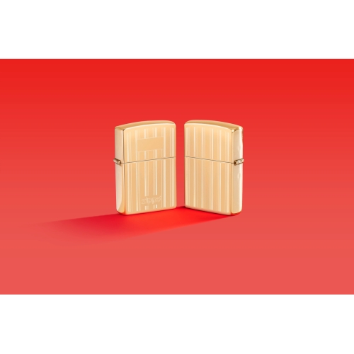 Зажигалка Zippo Classic с покрытием High Polish Brass, латунь/сталь, золотистая, 38x13x57 мм